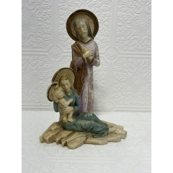 Italy Depose Faro Holy Family Figure - Mary Jesus Joseph 8-5/8" Vintage - Picture 1 of 11